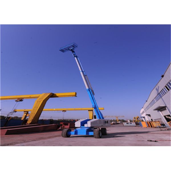 Buy Flexible Moving Straight Boom Lift , Aerial Man Lift Automatic Pressure at wholesale prices