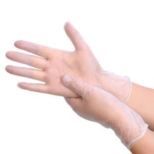 China Custom Pvc Disposable Gloves Food Grade Transparent Good Elasticity on sale