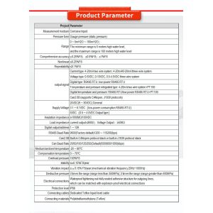 Corrosion Resistant Liquid Level Gauge Transmitter Monitoring Sensor for UBPT500