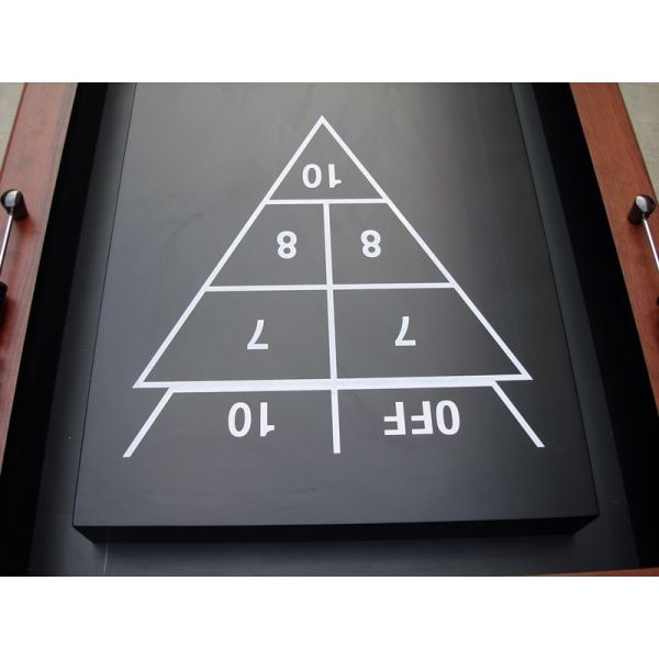 Colorful Home Shuffleboard Table , 9 FT Rustic Shuffleboard Table with Smooth poly coated