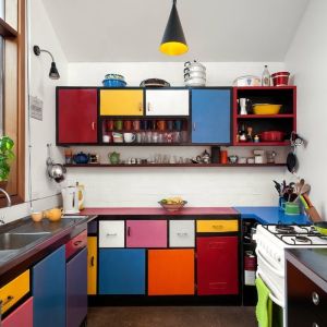 China Melamine Lacquer Contemporary Flat Panel Modern Modular Kitchen Cabinets on sale