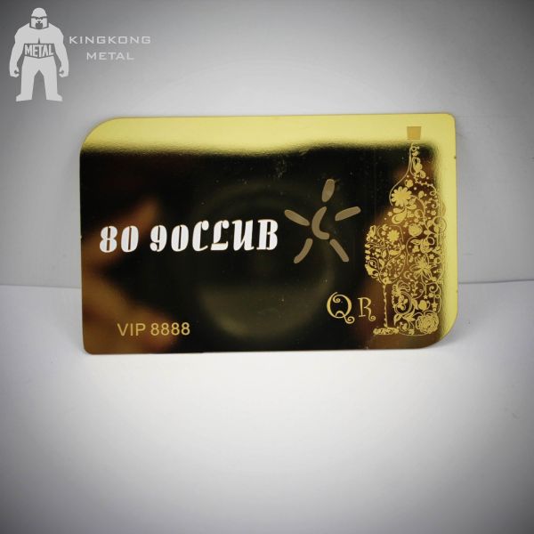 Buy Laser Cut Anodized Gold Business Cards With Mirror On Back 0.3mm 0.5mm Thickness at wholesale prices