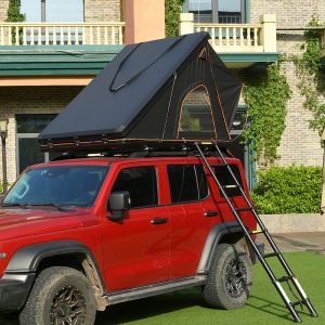 65kg Triangle Hard Shell Roof Tent For SUV Roof Camping Quick Automatic Opening