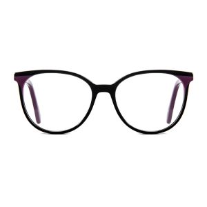 CE Certificate Acetate Eyewear Optical Glasses Frame Round Ladies