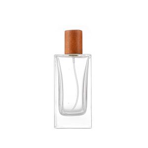 China Square Glass Perfume Bottles – B2B Low MOQ with Wooden Cap | Bulk Perfume Containers (30/50/100ml) on sale
