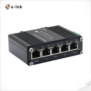 Industrial PoE Switch 4-Port Gigabit 30W 802.3at PoE+1000M RJ45 DIN Rail
