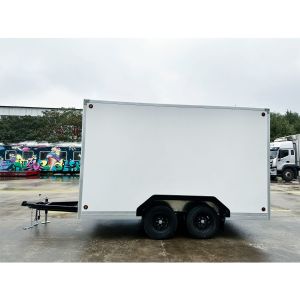 Double Axis Food Mobile Trailer White Food Concession Trailer