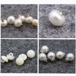 High quality 18L 20L lady garment accessory white pearl button botones for lady
