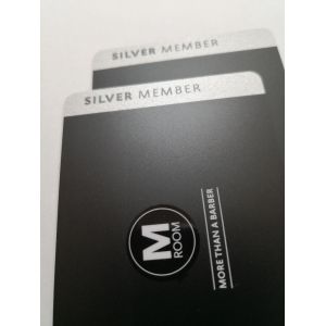 China Silver Metallic PVC Business Cards With Glossy UV Customized Logo on sale