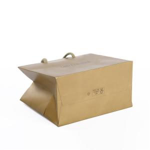Quality Recyclable Luxury Branded Paper Bags , Custom Printed Paper Shopping Bags for sale