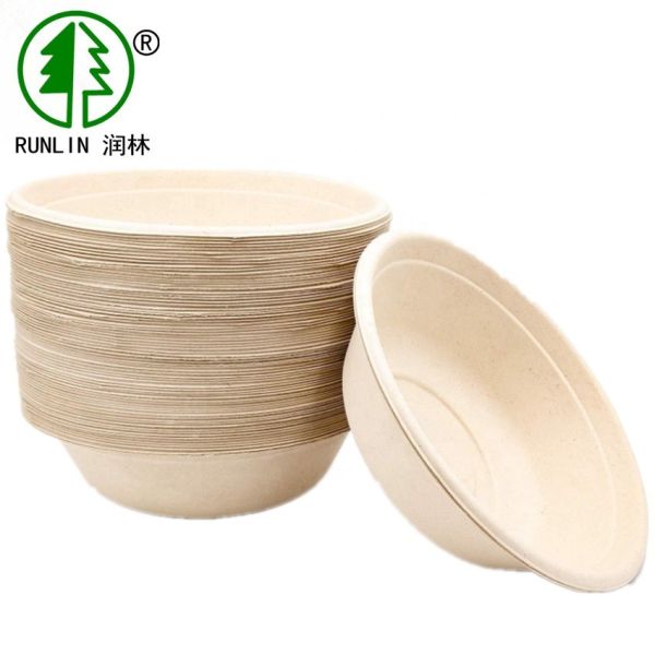 Buy White Biodegradable Sugarcane Bagasse Bowl at wholesale prices