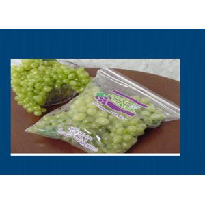 Quality High Transparency Fresh Fruit Bags Slide Zipper CPP Stand Up Sachet With Holes for sale