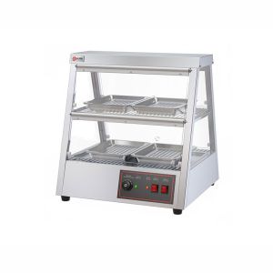 43KG Stainless Steel Food Display Warmer Showcase 1.6KW Electric Hot Food Warmer