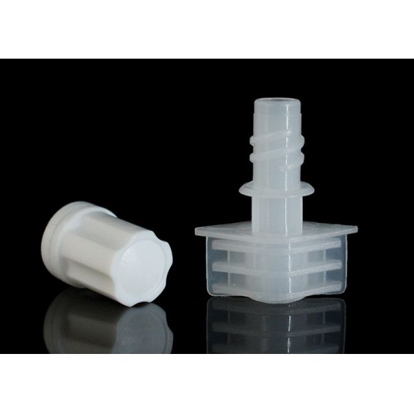 5mm Caliber Blue Color Plastic Spout Caps For Skin Care Doypack / Baby Food Pouch Tops