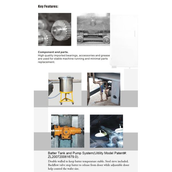 Fully Automatic Cone Production Equipment , With 63 260*240mm Baking Templates , With 63 260*240mm Baking Templates Cast