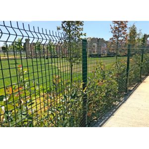 China PVC Coated Welded Wire Mesh Fencing With Triangle V Shape RAL6005 on sale