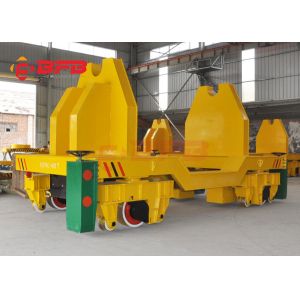 Battery Power 40t Ladle Transfer Cart , Steel Electric Rail Transfer Trolley