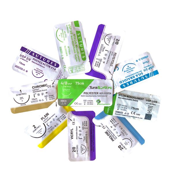 Buy Surgical Chromic Catgut PGA910 Silk Nylon Polypropylene Suture at wholesale prices