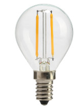 Quality LED Filament 2w P45 200 Lumen LAMP Retro Saving Energy Indoor Chips Transparent Glass Bulb House Office Used EU Model for sale