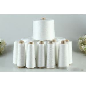 Virgin Polyester Staple Spun Yarn Raw White Ne 30 / 1 Polyester Spun Yarn