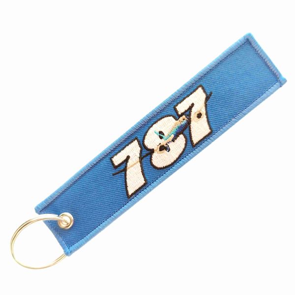 Artisan-Crafted Dual-Tone Keychains | Precision '787' Embroidery + Washable