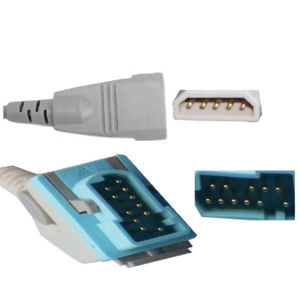 IBP adapter cable compatible for Fukuda Denshi IBP cable to PVB transducer