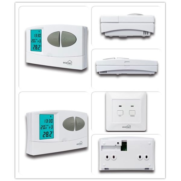 Digital Wireless Room Thermostat 7 Day Programmable Water Heating
