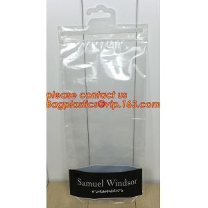 shirt packaging bags, Hanger frosted plastic bags,PVC plastic packaging bag hook