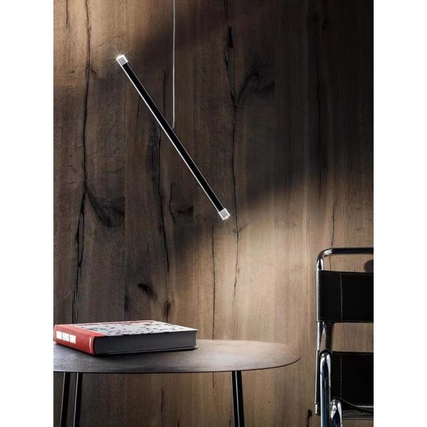 Black Tube Led Pendant Lamp For Living Room Contemporary Led Pendant Lights
