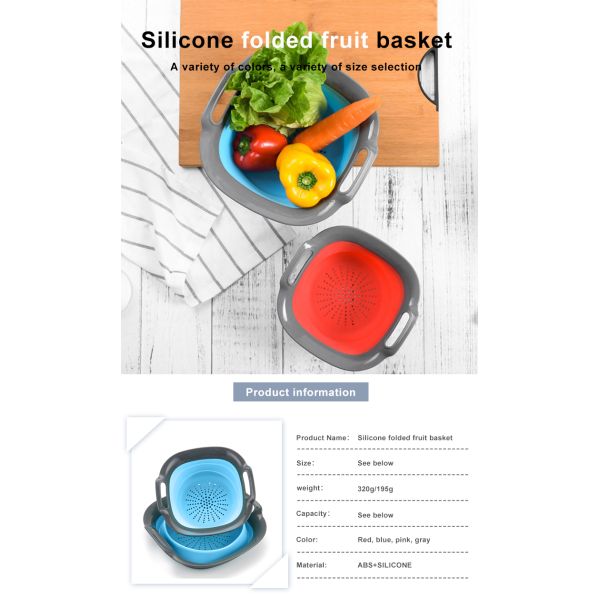 Tasteless Silicone Kitchenware Silicone Washing Basket