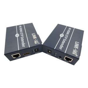 120m 4K HDMI Extender Over Cat6 Cat6e Cable With HDMI Loop Out IR Control