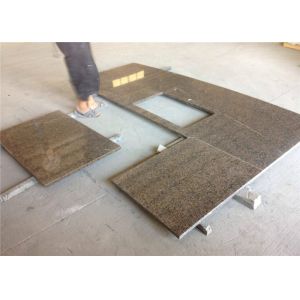 Tropical Brown Granite Prefab Stone Countertops Elegant Appearance
