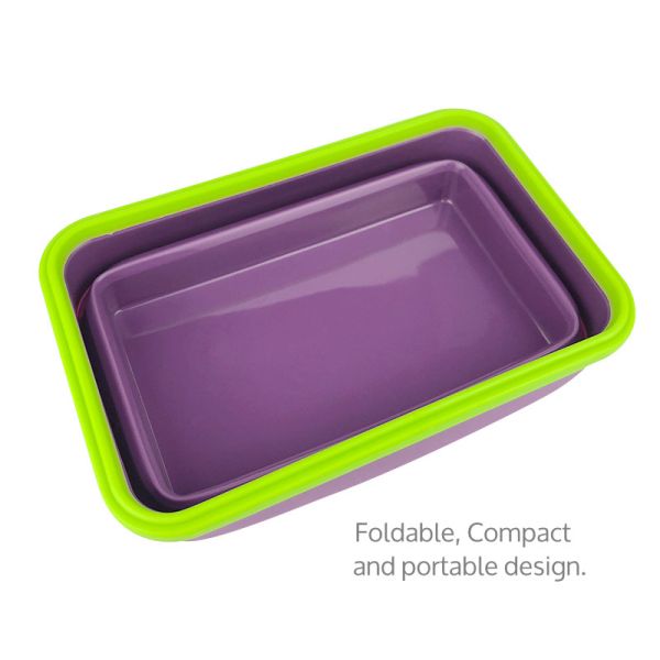 Buy Healthy Food Grade Portable Storage Usage Flexible Silicone Rectangle Cream scraper Food Storage Bowl Silicone Lunch Box at wholesale prices