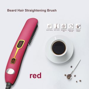 Portable Fixed Cord Anti Scald Beard Straightener Brush