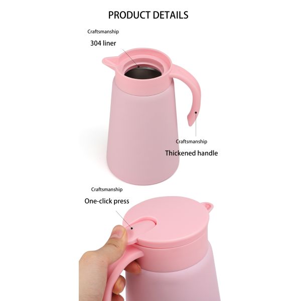 600ml/800ml/1000ml Vacuum Coffee Pot for stove Airpot Insulated Coffee Thermos Thermal Pot Flask