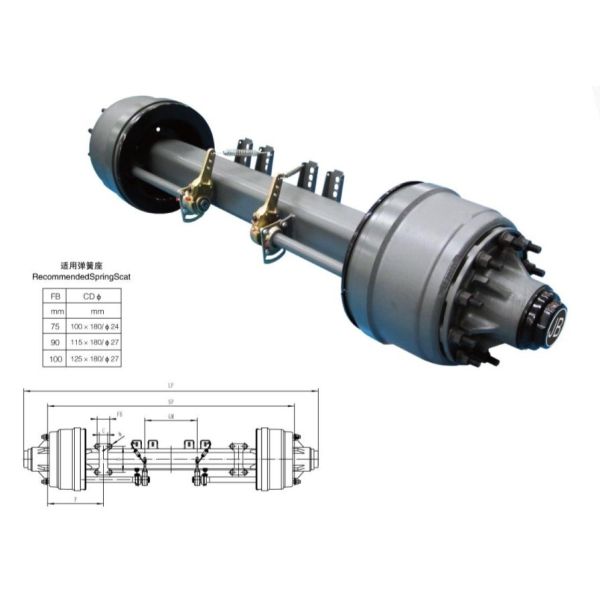 Buy 13T trailer Axle at wholesale prices