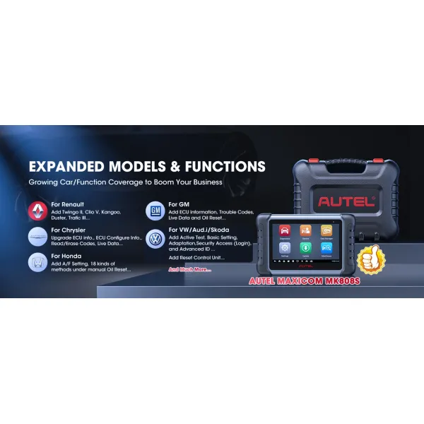 Autel MaxiCOM MK808S OBD2 Scanner Automotivo Car Diagnostic Tool OBD 2 Scanner Active Test Code Reader Key Coding Tool