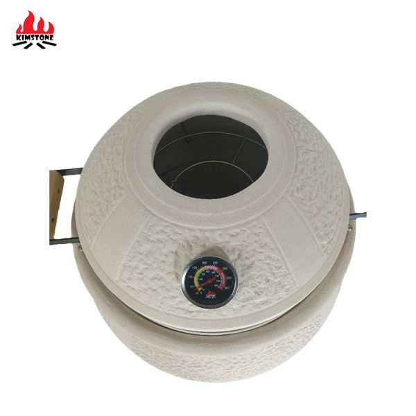 KIMSTONE 21 Inch Tandoor Smoker Smokeless Charcoal-fired Stylish and Modern Kamado Smoker Easy Temperature Reading