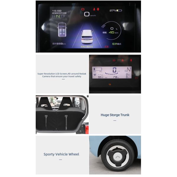 Mini EV Car for Energy Vehicles Quick Charge time 0.63h Endurance Mileage 120 300 Km