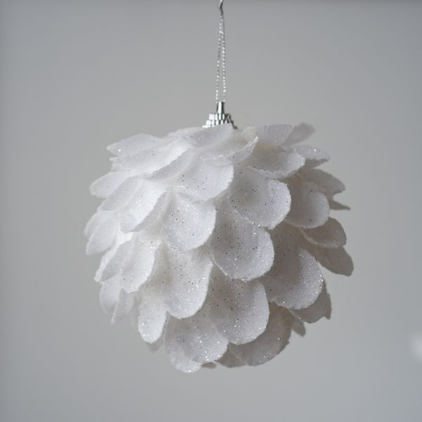 White Petal Christmas Ball Christmas Atmosphere Decoration