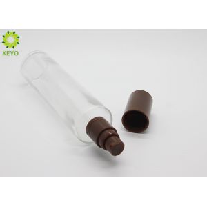 Clear Cosmetic Packaging Round Empty Lotion Containers With Lotion Pump