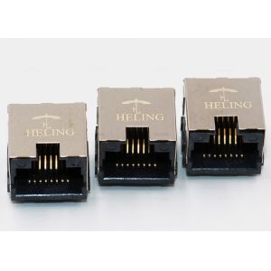 1 Port Modular Connector RJ45 Female Network Jack 8 PINs SMT R / A REACH UL