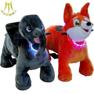 China Hansel plush coin rideable animal toys and animal scooters ride in mall with pig unicorn stuffed animal on sale