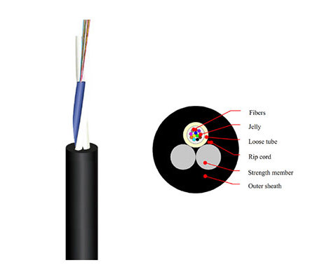 Uni - Loose Tube All Dielectric Outdoor Fiber Optic Cable 8 Core 4 Core Mini ADSS 50M Span