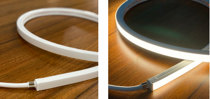 SMD2835 Ra93 Flexible Neon Strip Warm Color 3500K Horizontal Bending