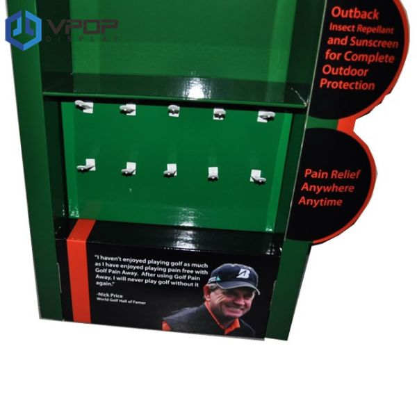 2 Tier Small Cardboard Display Boxes Recyclable Green Colour For Golf Promotion