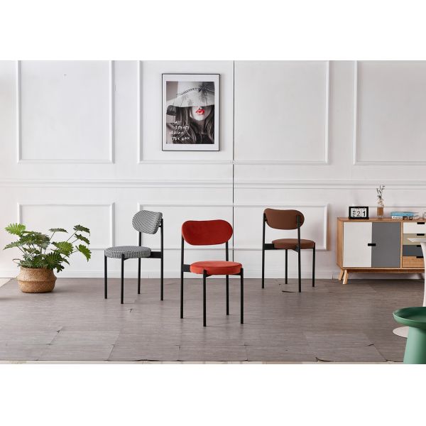 Buy Stacking 43x43x79CM Sturdy Dining Room Chairs With Metal Legs at wholesale prices