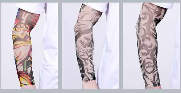 Tattooing Tattoo Sleeve,Summer Sun Cuff, Tattoo, Pattern, Personality Fashion Tattoo;Fabric: nylon 92%,Size: length 35cm