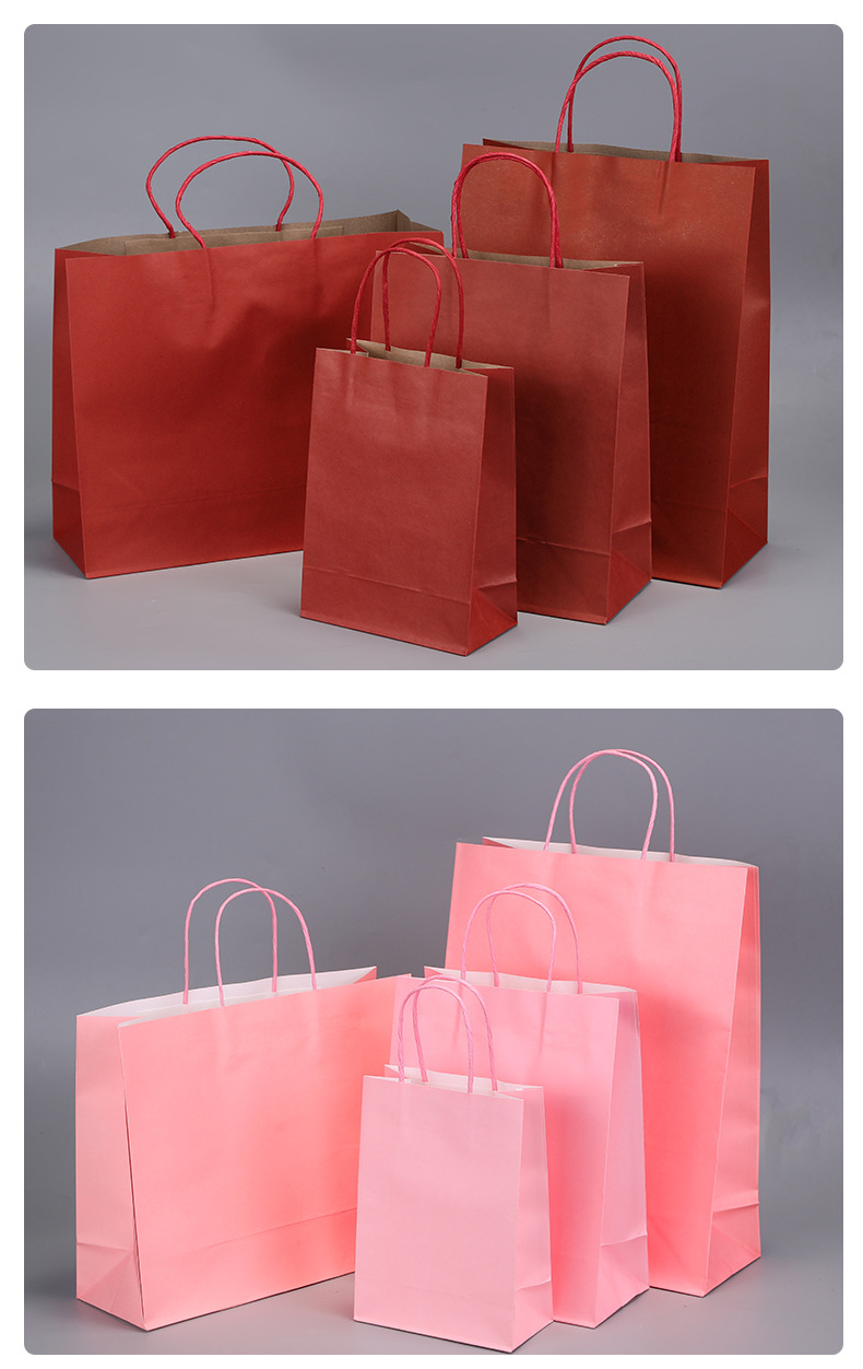 Handmade Paper Type Kraft Paper Custom Printed Craft Gift Shopping Bag With Logo