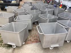 200L Vegetable Processing Equipment Movable Food Trolley 304 Stainless Steel